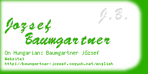 jozsef baumgartner business card