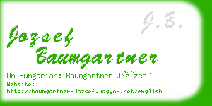 jozsef baumgartner business card